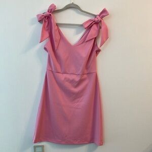 BCBGeneration Pink V-Neck Sleeveless Mini Sundress